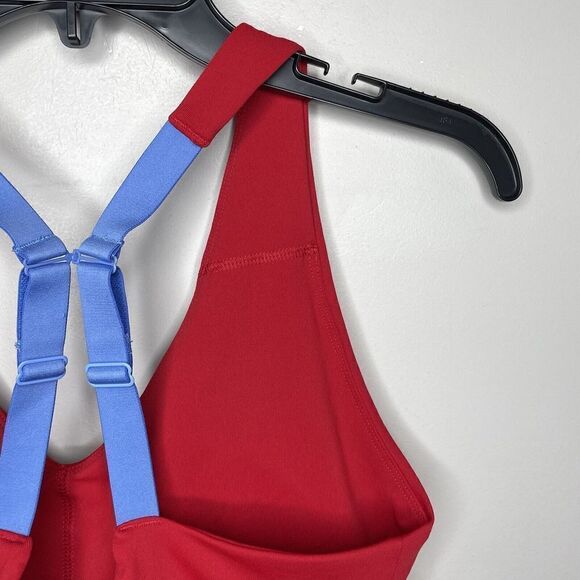 FABLETICS Womens All Day Every Day Bra II EUC Sz XL Red Contrast Straps Stretch - Picture 7 of 8